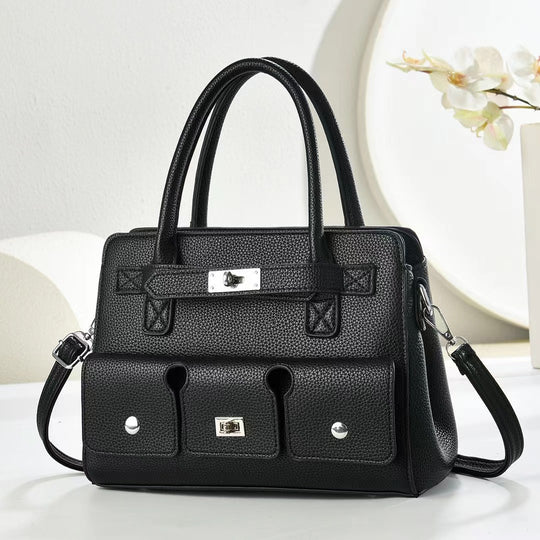 Damen Handtasche mit praktischem Fächersystem und abnehmbarem Schulterriemen Nord Taschen