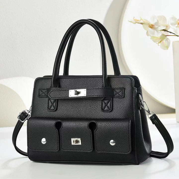 Damen Handtasche mit praktischem Fächersystem und abnehmbarem Schulterriemen Nord Taschen