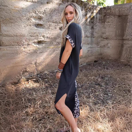 Damen Freizeitkleid im trendigen Leopardenmuster Nord Taschen