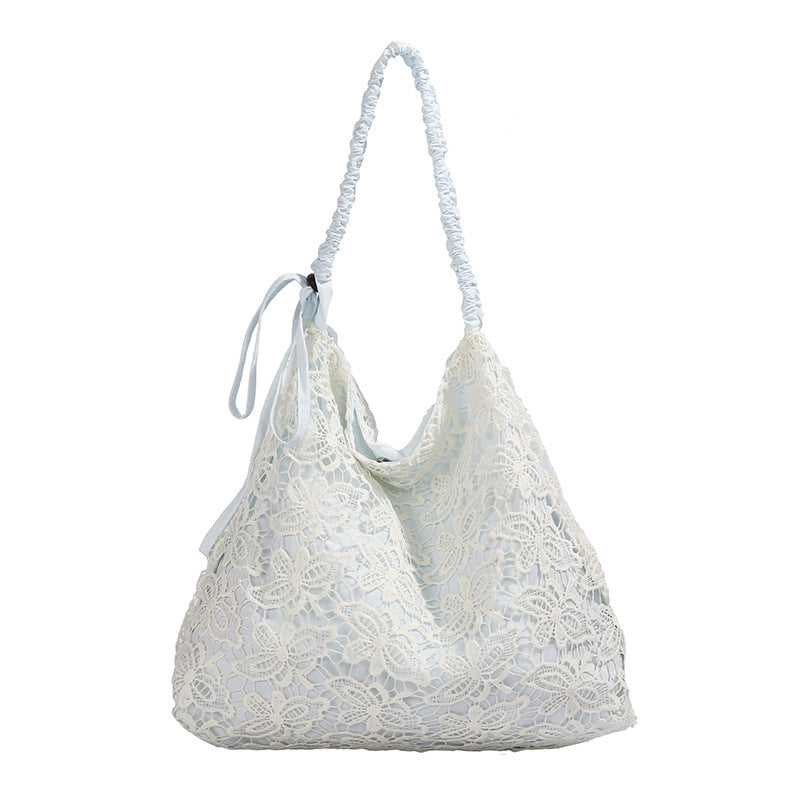 Damen elegante Häkel-Umhängetasche mit dekorativen Schleifendetails Nord Taschen