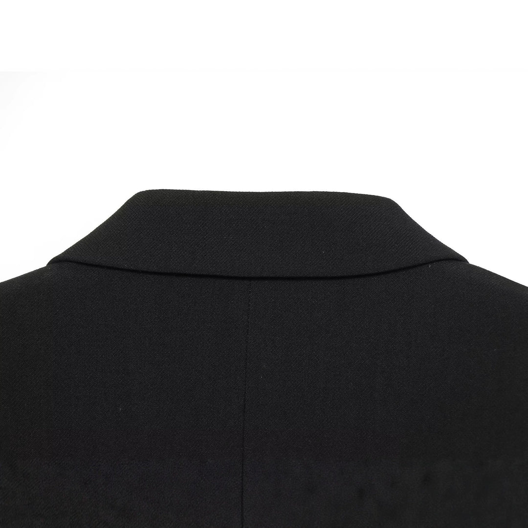 Damen Einreihiger Kurzblazer mit Notch-Revers, strukturierter Passform und Pattentaschen Nord Taschen