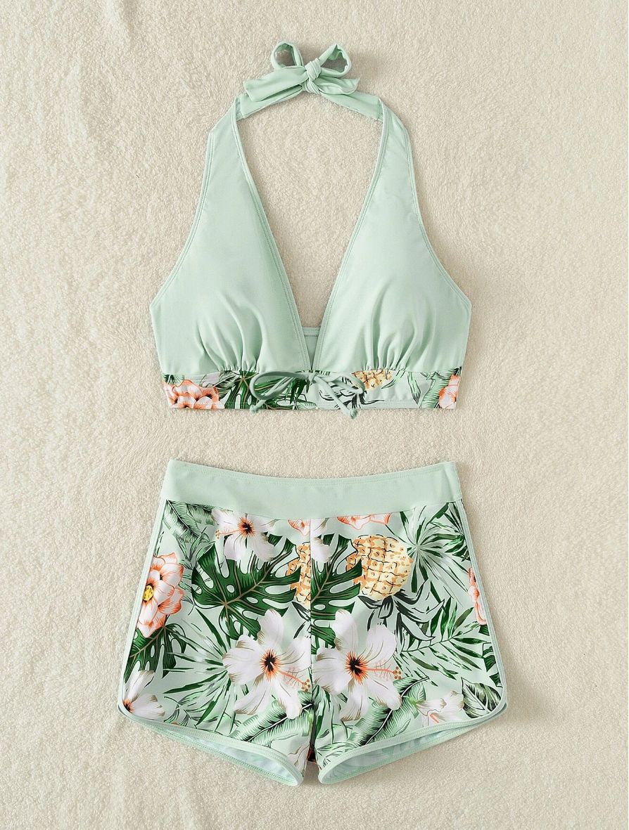 Damen Sportliches Bikini-Set mit verdecktem Bauch