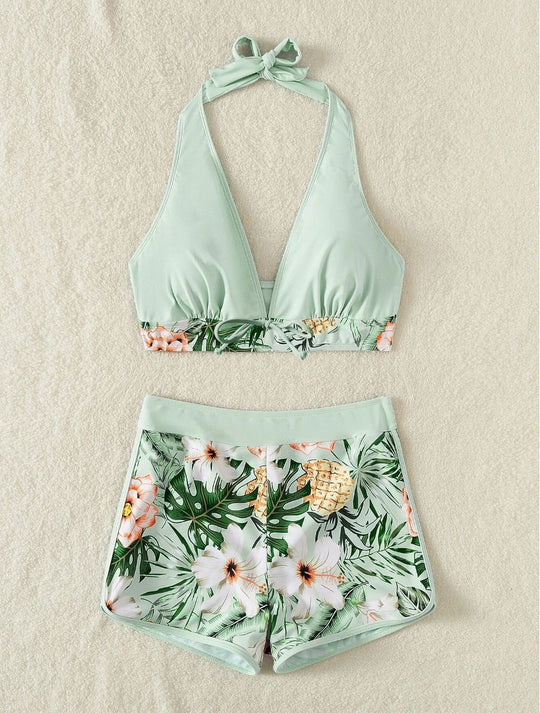 Damen Sportliches Bikini-Set mit verdecktem Bauch