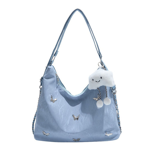 Damen modische Hobo-Tasche mit verspieltem Anhänger und detailreicher Verzierung Nord Taschen