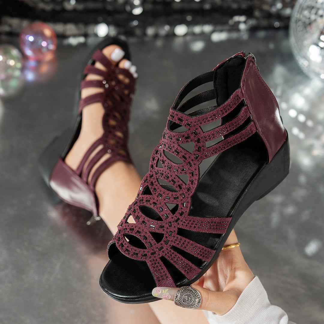 Damen Elegante Plateau-Sandalen mit modischen Riemen Nord Taschen