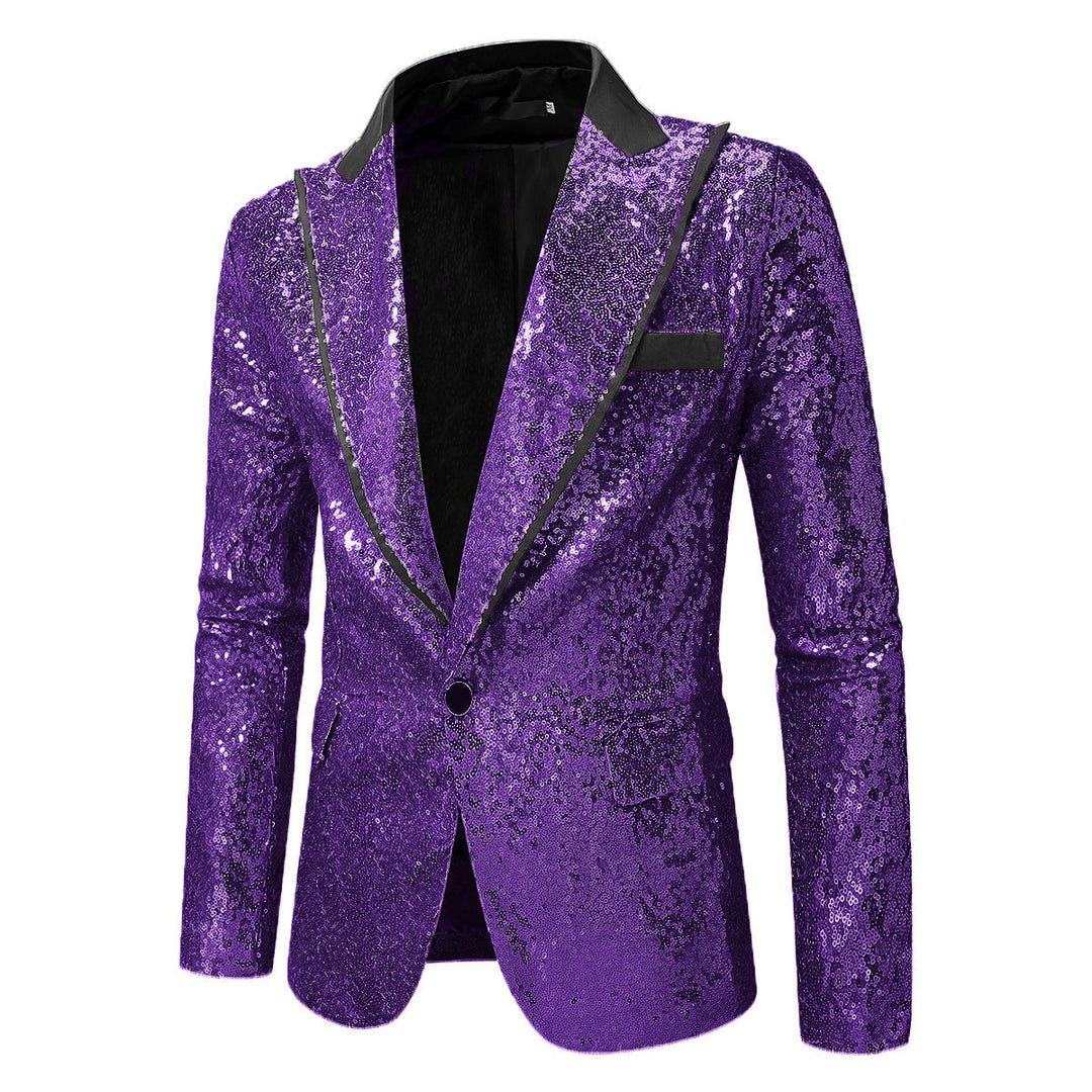 Herren Glitzernder Smokingblazer aus hochwertigem Satin