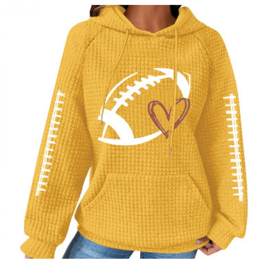 Damen Bequemer Kapuzenpullover mit Herzmotiv Nord Taschen