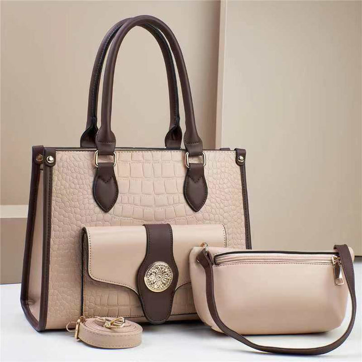 Damen elegante Handtasche im stilvollen Set mit praktischer Mini-Clutch Nord Taschen