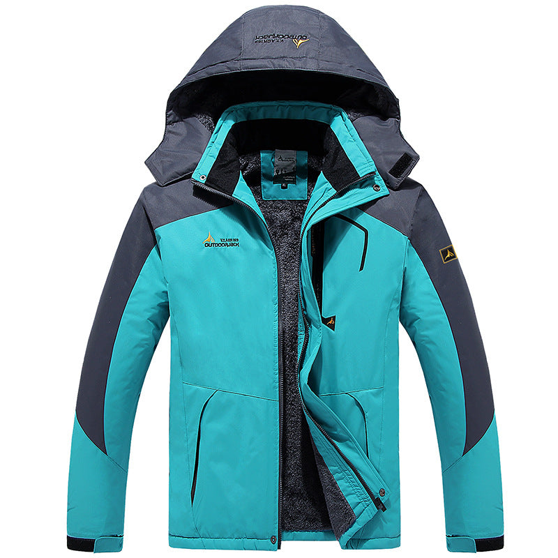 Herren Wasserdichte gefütterte Outdoor-Skijacke mit abnehmbarer Kapuze und Thermofutter Nord Taschen