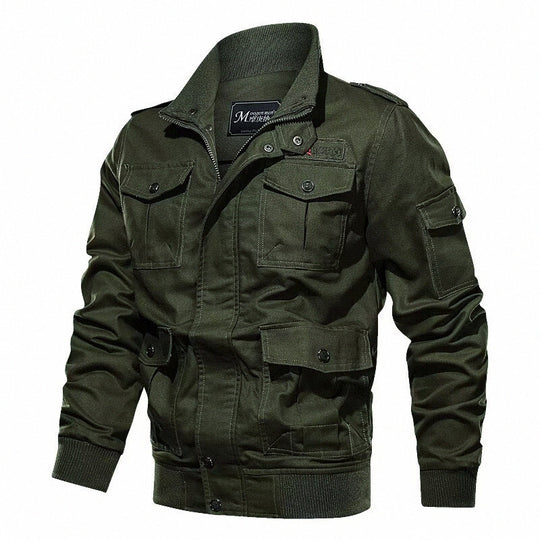 Herren Utility-Feldjacke mit Schulterklappen, mehreren Taschen und Rippbündchen Nord Taschen