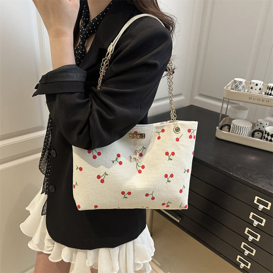 Damen Umhängetasche mit floralem Kirschmotiv Nord Taschen