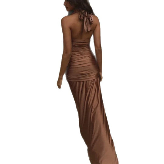 Damen Elegantes Wickelkleid mit tiefem V-Ausschnitt und figurformender Raffung Nord Taschen
