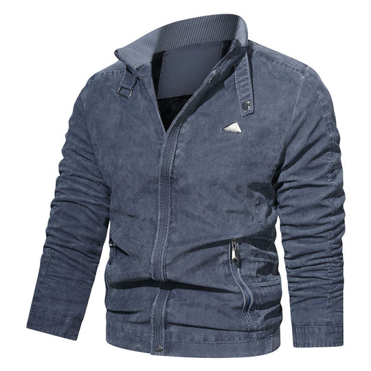 Herren Mikrofaser-Canvas-Blouson im Pilotenstil mit gerafften Ärmeln und verdeckten Reißverschlüssen Nord Taschen