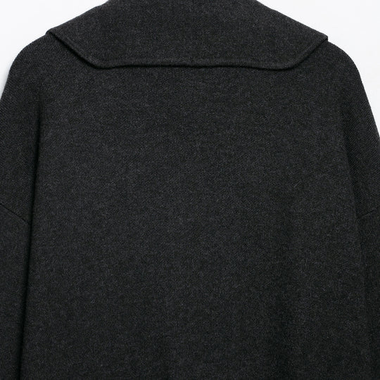 Damen Kurz geschnittener offener Wollmix-Cardigan mit großem Schalkragen und kastiger Cropped‑Silhouette Nord Taschen
