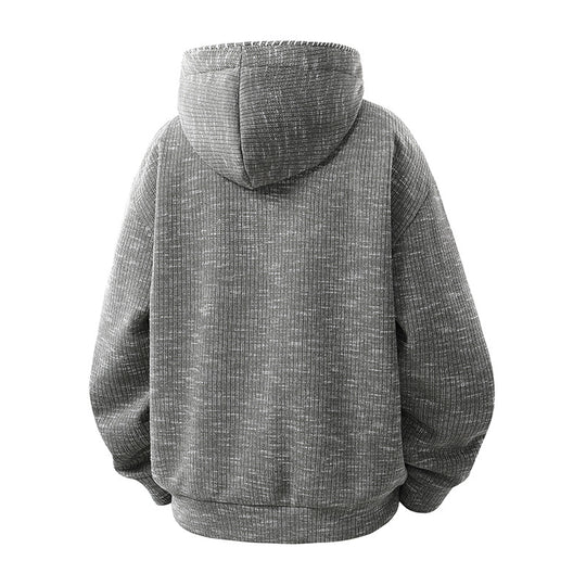 Herren Gepolsterte Strickoptik‑Kapuzenjacke mit Thermofutter und Zwei‑Wege‑Reißverschluss Nord Taschen