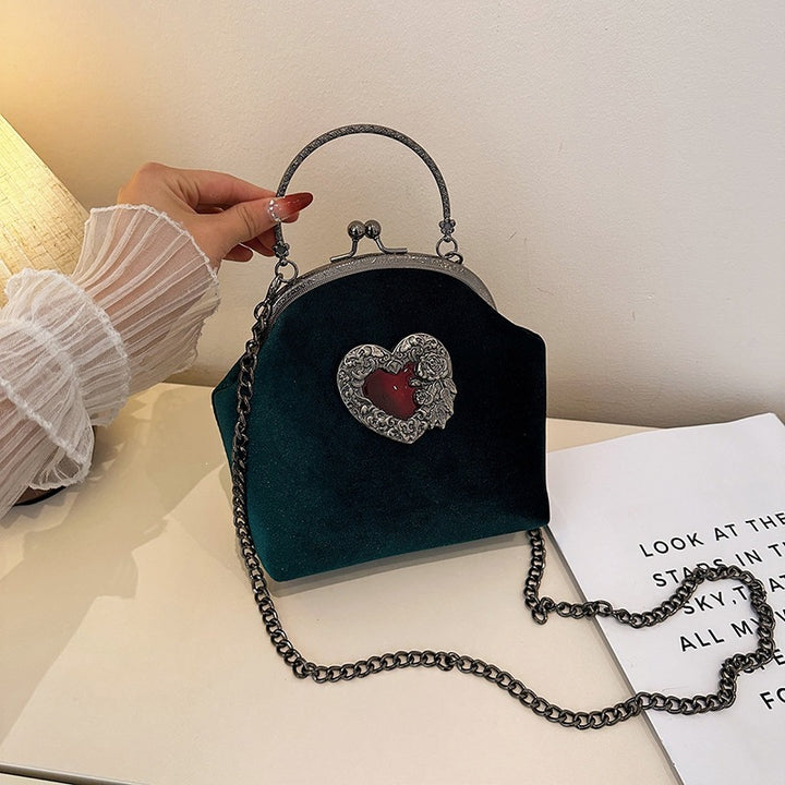 Damen elegante Umhängetasche mit Herz-Ausschnitt Nord Taschen