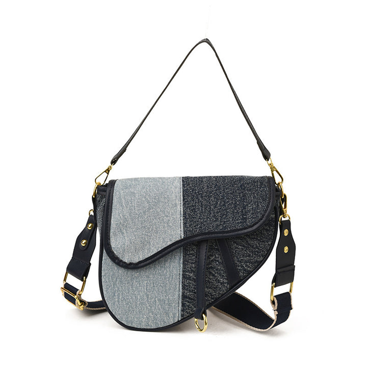 Damen Umhängetasche aus strapazierfähigem Denim mit verstellbarem Schulterriemen Nord Taschen
