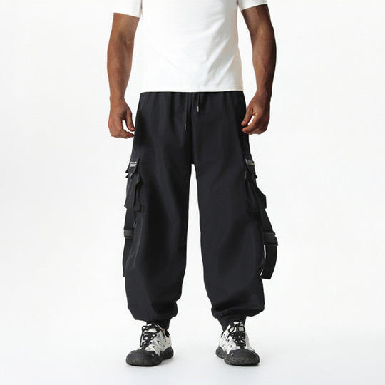 Herren Utility-Cargo-Jogginghose mit Tunnelzug, Beinschnallen & Mehrfachtaschen Nord Taschen