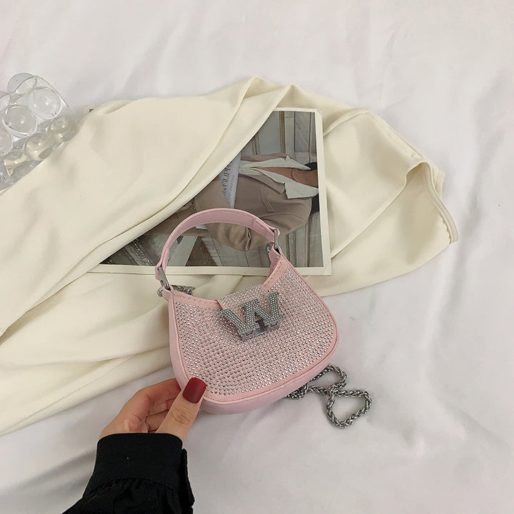Damen exklusive Glamour-Handtasche mit funkelnden Strasssteinen Nord Taschen