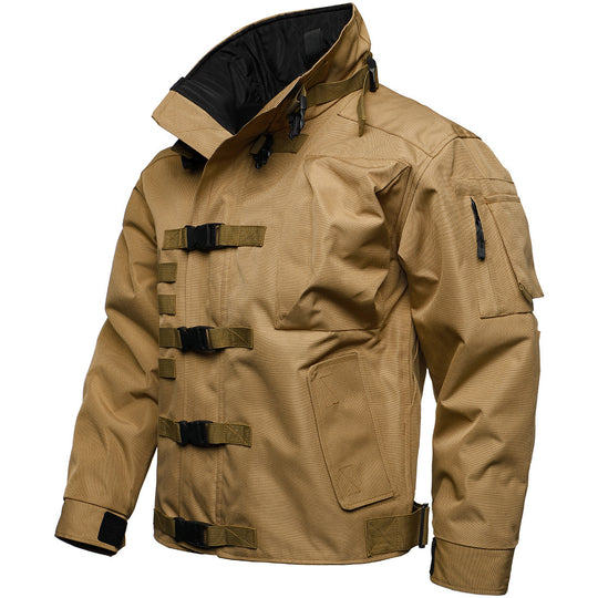 Herren Taktische Feldjacke mit modularen Steckverschlüssen und verstaubarer Kapuze Nord Taschen