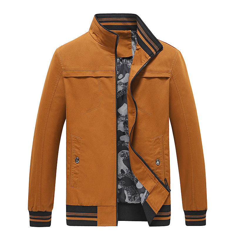Herren Freizeitblouson mit Stehkragen, gerippten Bündchen und Camouflage-Innenfutter Nord Taschen
