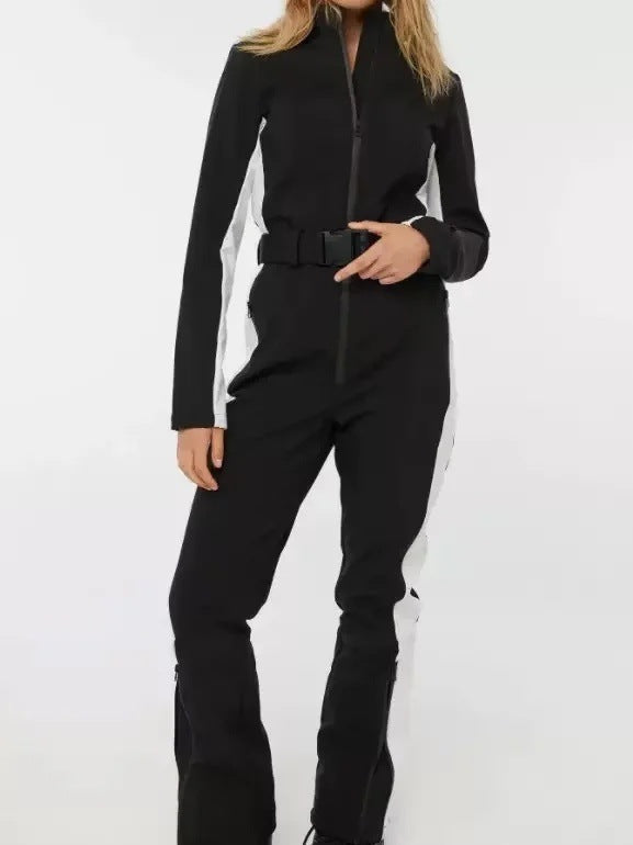 Damen 200+ taillierter Skioverall mit Taillengürtel und winddichter Funktionsmembran Nord Taschen