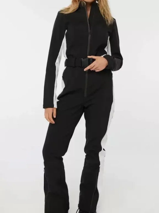 Damen 200+ taillierter Skioverall mit Taillengürtel und winddichter Funktionsmembran Nord Taschen