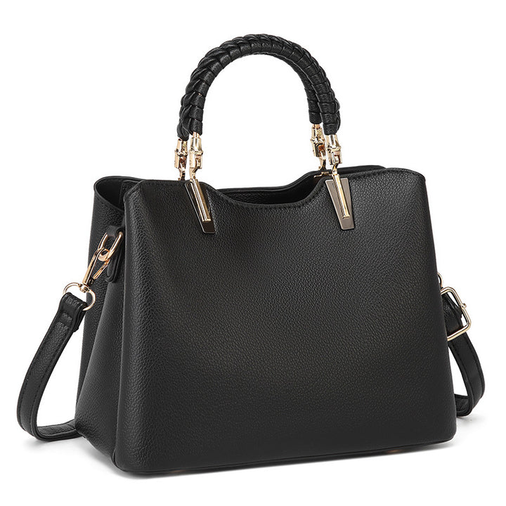Damen Handtasche mit strukturierten Griffen und elegantem Innenfach Nord Taschen