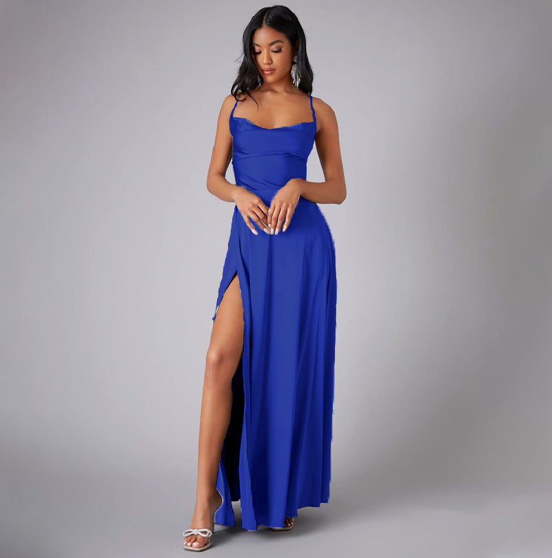 Elegantes Seiden Maxikleid Damen