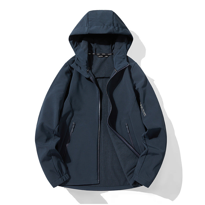 Herren Leichte Softshell-Kapuzenjacke mit Fleece-Innenfutter und wasserabweisender Oberfläche Nord Taschen