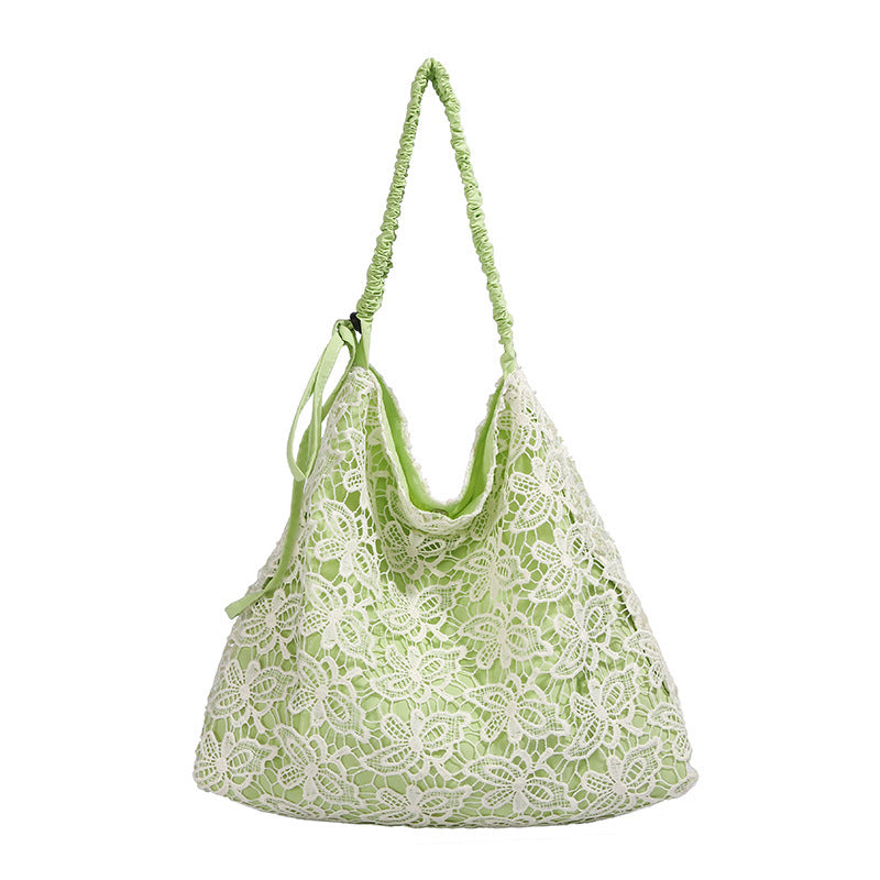 Damen elegante Häkel-Umhängetasche mit dekorativen Schleifendetails Nord Taschen