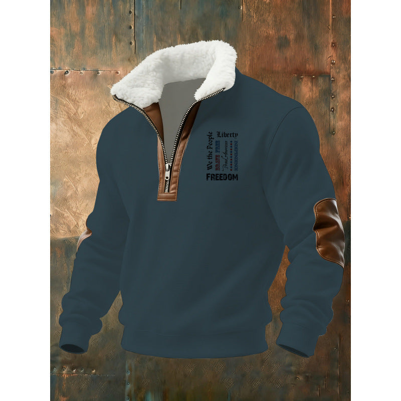 Herren Klassischer Kapuzenpullover mit Fleece-Detail Nord Taschen