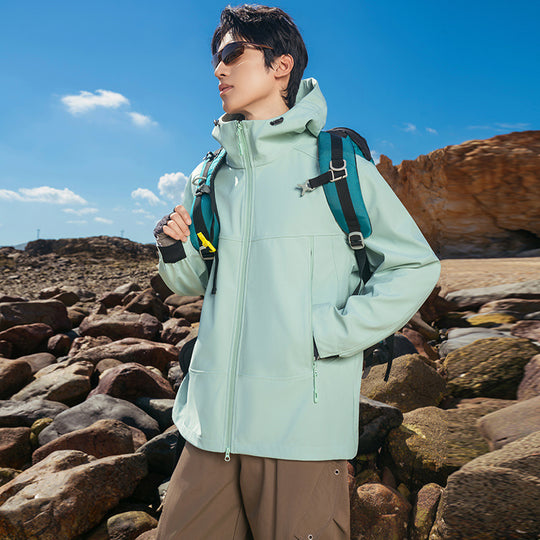Herren Softshell-Outdoorjacke mit Kapuze, winddicht und wasserabweisend Nord Taschen
