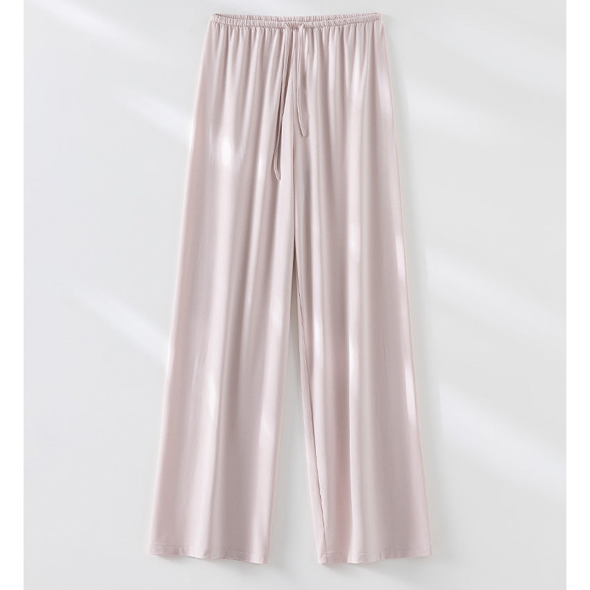 Damen Weite Relax-Hose aus seidigem Modal mit elastischem Bund und Tunnelzug Nord Taschen