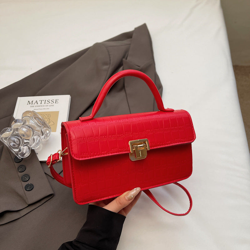 Damen elegante Umhängetasche mit verzierten Krokoprägedetails Nord Taschen