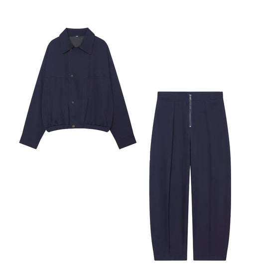 Damen Kurzgeschnittene Utility Blousonjacke mit Tunnelzugbund und aufgesetzten Eingrifftaschen Nord Taschen