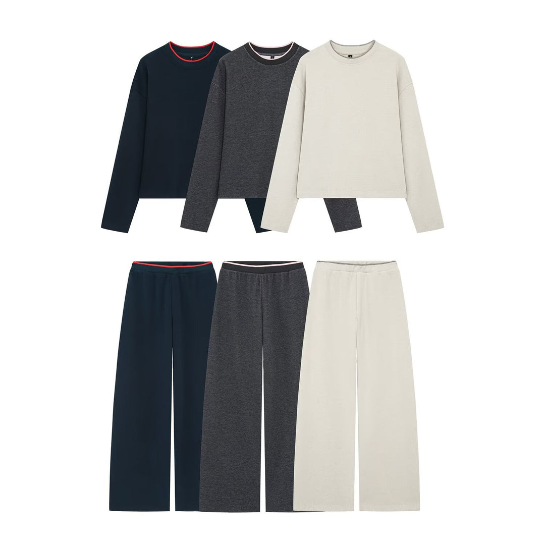 Damen Boxy-Rippstrick-Pullover mit Rundhalsausschnitt Nord Taschen