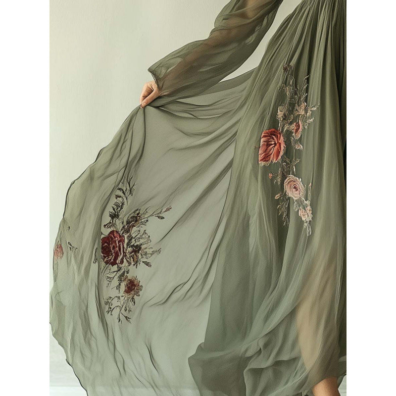 Boho Maxikleid mit V-Ausschnitt