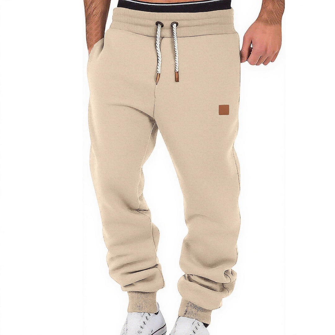 Herren Relax-Fit Fleece-Jogginghose mit Bündchen und Kordelzug Nord Taschen