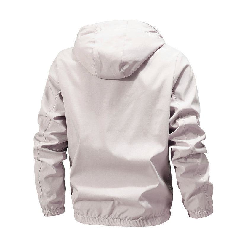 Herren Leichte Outdoor-Softshelljacke mit Kapuze, wasserabweisender Membran und Reißverschlusstaschen Nord Taschen