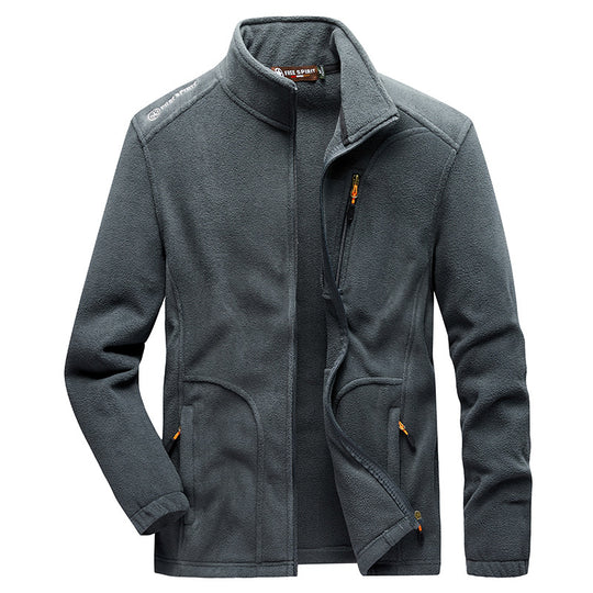 Herren Fleecejacke mit hohen Kragen und funktionalen Taschen Nord Taschen