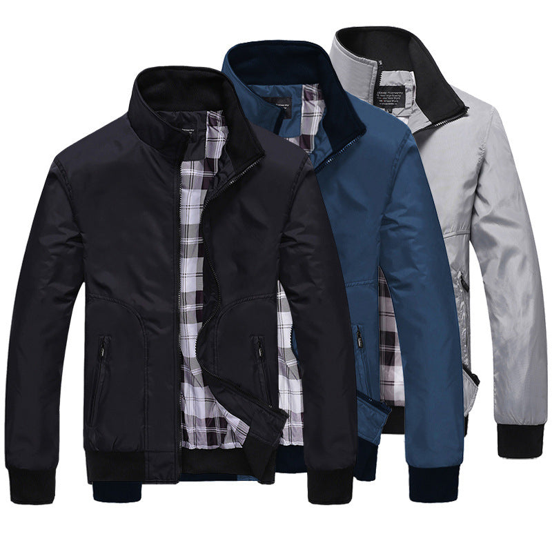 Herren leichter gefütterter Urban‑Bomber mit kariertem Innenfutter, windabweisender Shell und Rippbündchen Nord Taschen