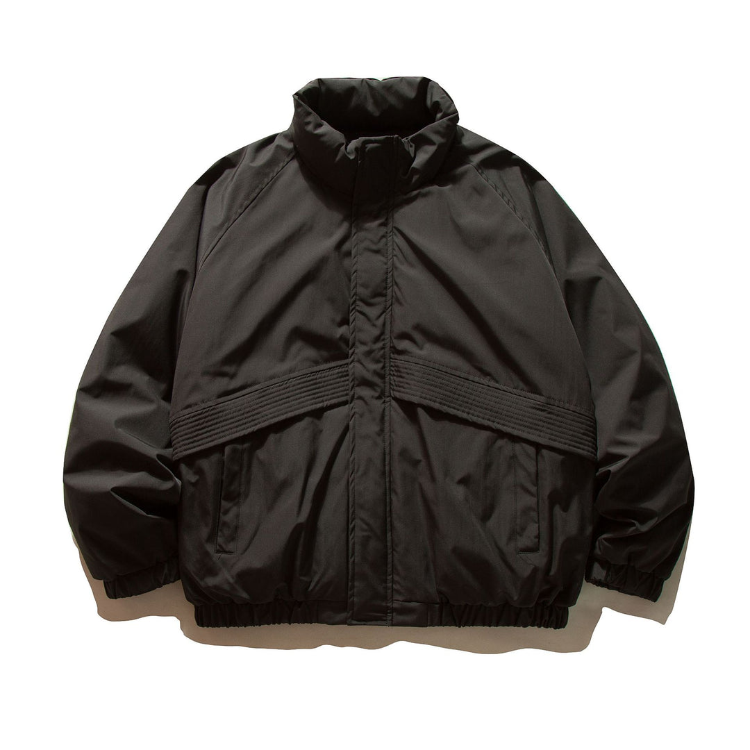 Herren Wattierter Boxy-Bomber mit hohem Stehkragen und elastischem Saum Nord Taschen