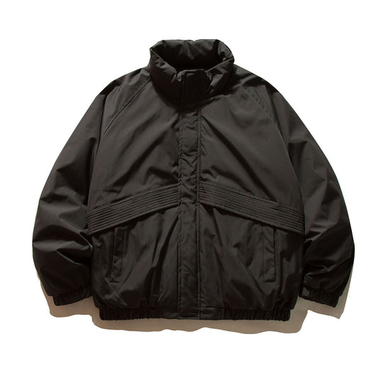 Herren Wattierter Boxy-Bomber mit hohem Stehkragen und elastischem Saum Nord Taschen