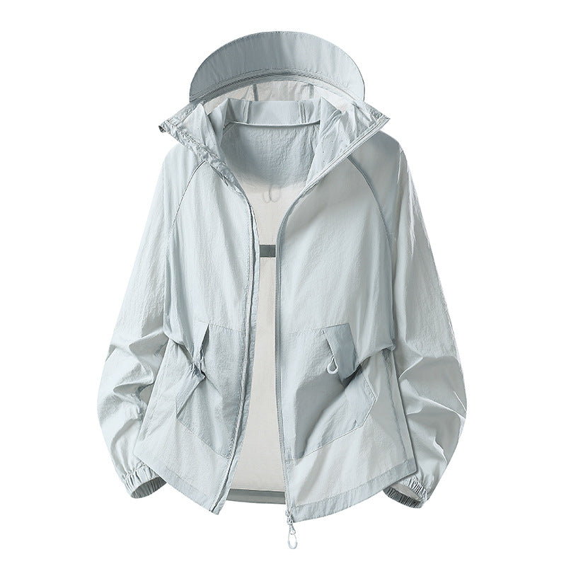 Damen Leichte winddichte Kapuzen‑Übergangsjacke mit verstellbarer Kapuze, Zwei‑Wege‑Reißverschluss & praktischen Klappentaschen Nord Taschen