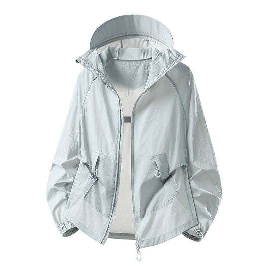 Damen Leichte winddichte Kapuzen‑Übergangsjacke mit verstellbarer Kapuze, Zwei‑Wege‑Reißverschluss & praktischen Klappentaschen Nord Taschen