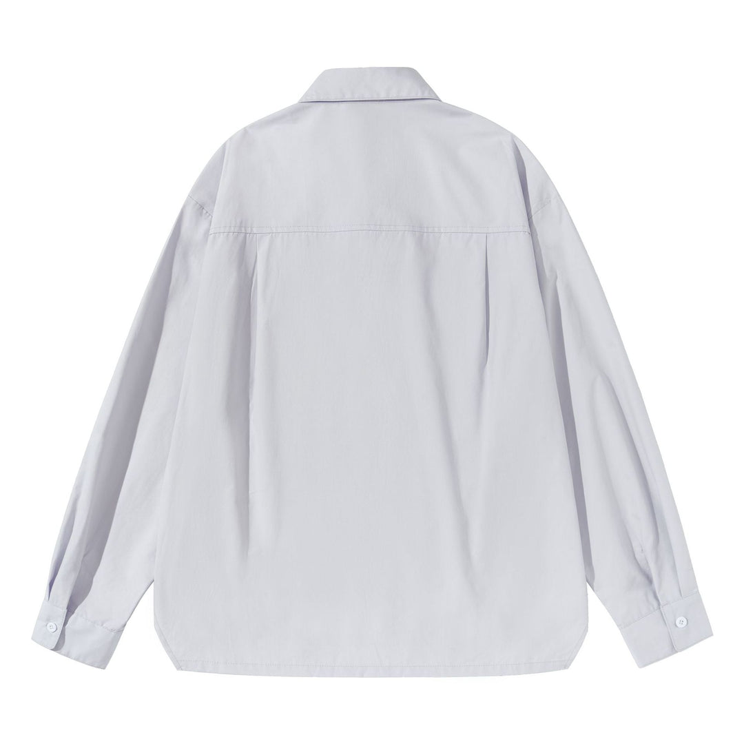 Damen Oversize‑Boxy‑Hemdbluse aus leichter Baumwollmischung mit Brusttasche Nord Taschen