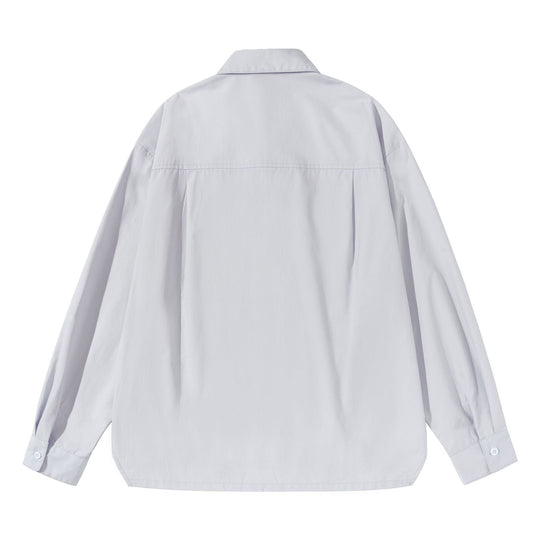 Damen Oversize‑Boxy‑Hemdbluse aus leichter Baumwollmischung mit Brusttasche Nord Taschen