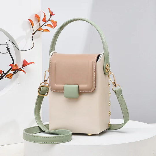 Damen elegante Umhängetasche mit luxuriösem Karomuster und funktionalem Klappenverschluss Nord Taschen