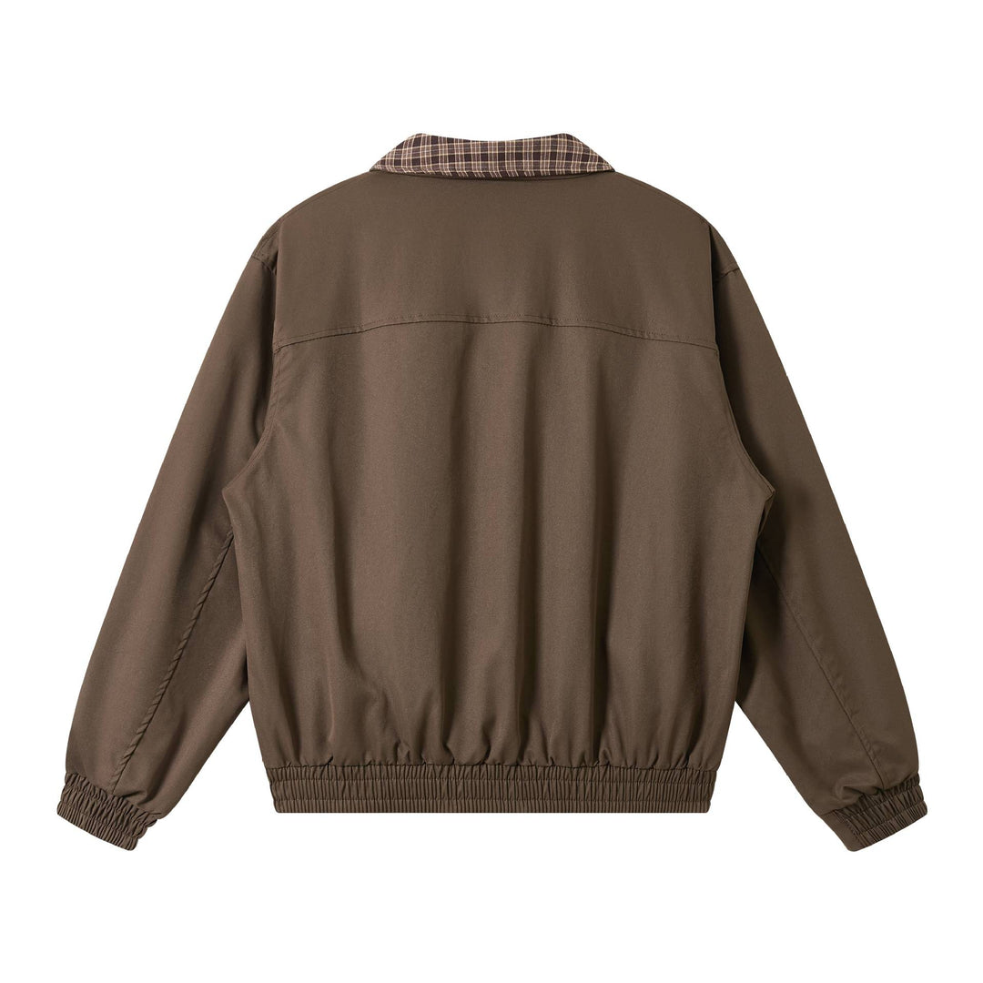 Herren Oversize‑Blousonjacke mit Karokragen und aufgesetzten Pattentaschen Nord Taschen